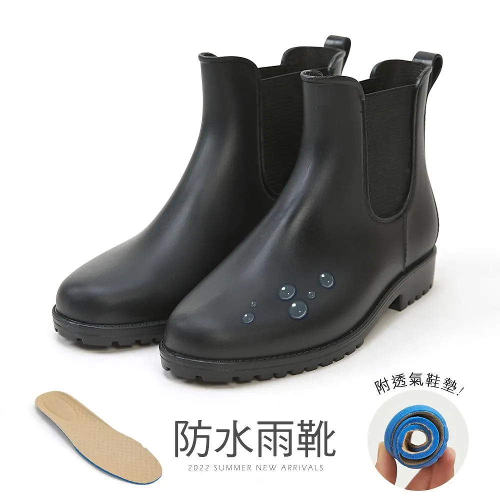 【雨季特惠減100】TU1230 MIT多彩一體成形短筒雨靴