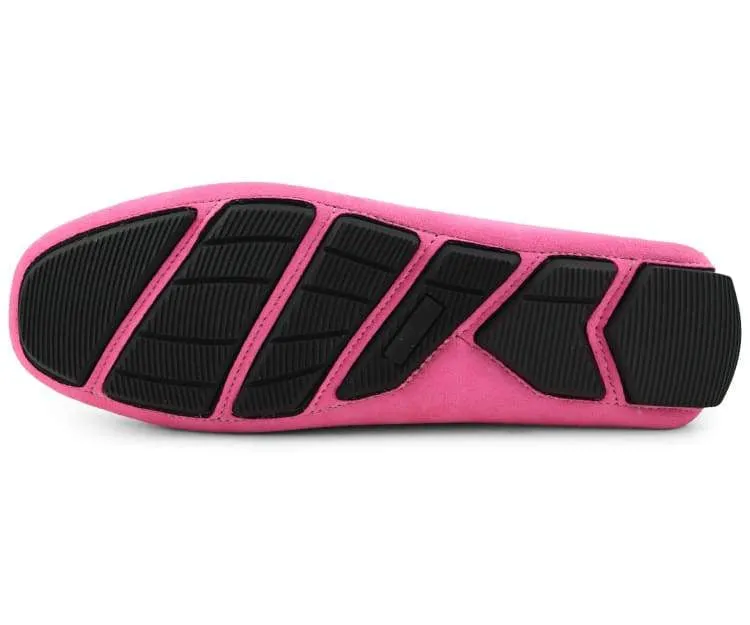 Amali Walken 2 Men's Pink Suede Driving Shoes Walken Pink