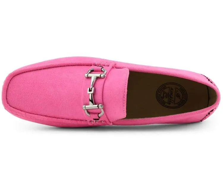Amali Walken 2 Men's Pink Suede Driving Shoes Walken Pink