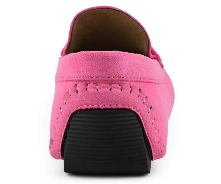 Amali Walken 2 Men's Pink Suede Driving Shoes Walken Pink
