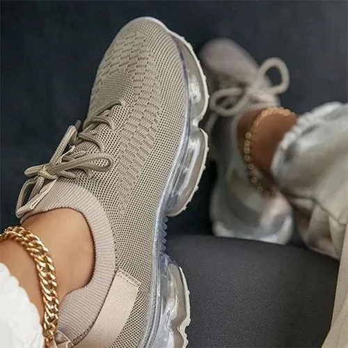 Back to college Joskaa 2024 Women Lace Up Mesh Sneaker Woman Breathable Vulcanized Women's Casual Flat Ladies Comfort Female Tennis Shoes Plus Size