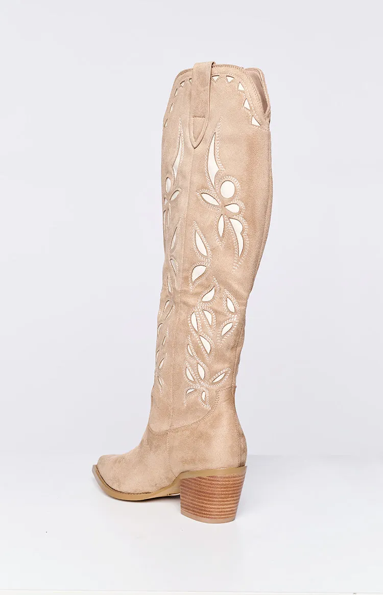 Billini Della Taupe Cowboy Boots