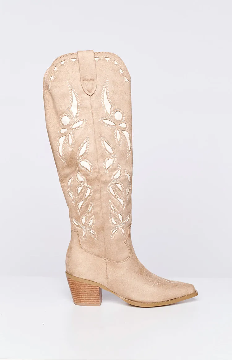 Billini Della Taupe Cowboy Boots