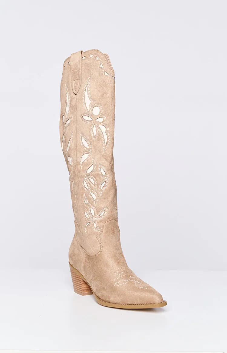 Billini Della Taupe Cowboy Boots