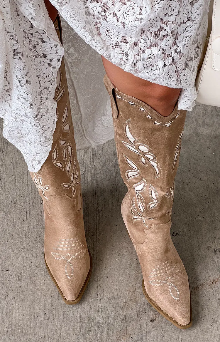 Billini Della Taupe Cowboy Boots