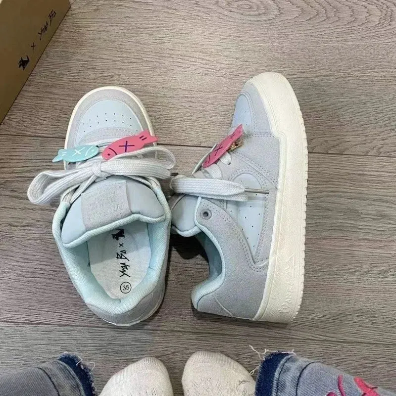binfenxie  -  Blue Fish Kawaii Sports Shoes Women's Sneakers Casual Flats Vintage Tennis Female Vulcanize Cute Korean Footwear