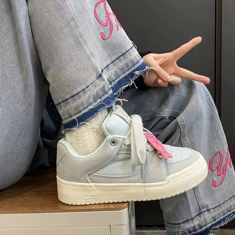 binfenxie  -  Blue Fish Kawaii Sports Shoes Women's Sneakers Casual Flats Vintage Tennis Female Vulcanize Cute Korean Footwear