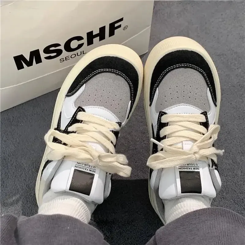 binfenxie  -  Platform Sneakers Spring Korean Casual Women's Sports Shoes Pink Kawaii Tennis Female Flats Harajuku Vulcanize