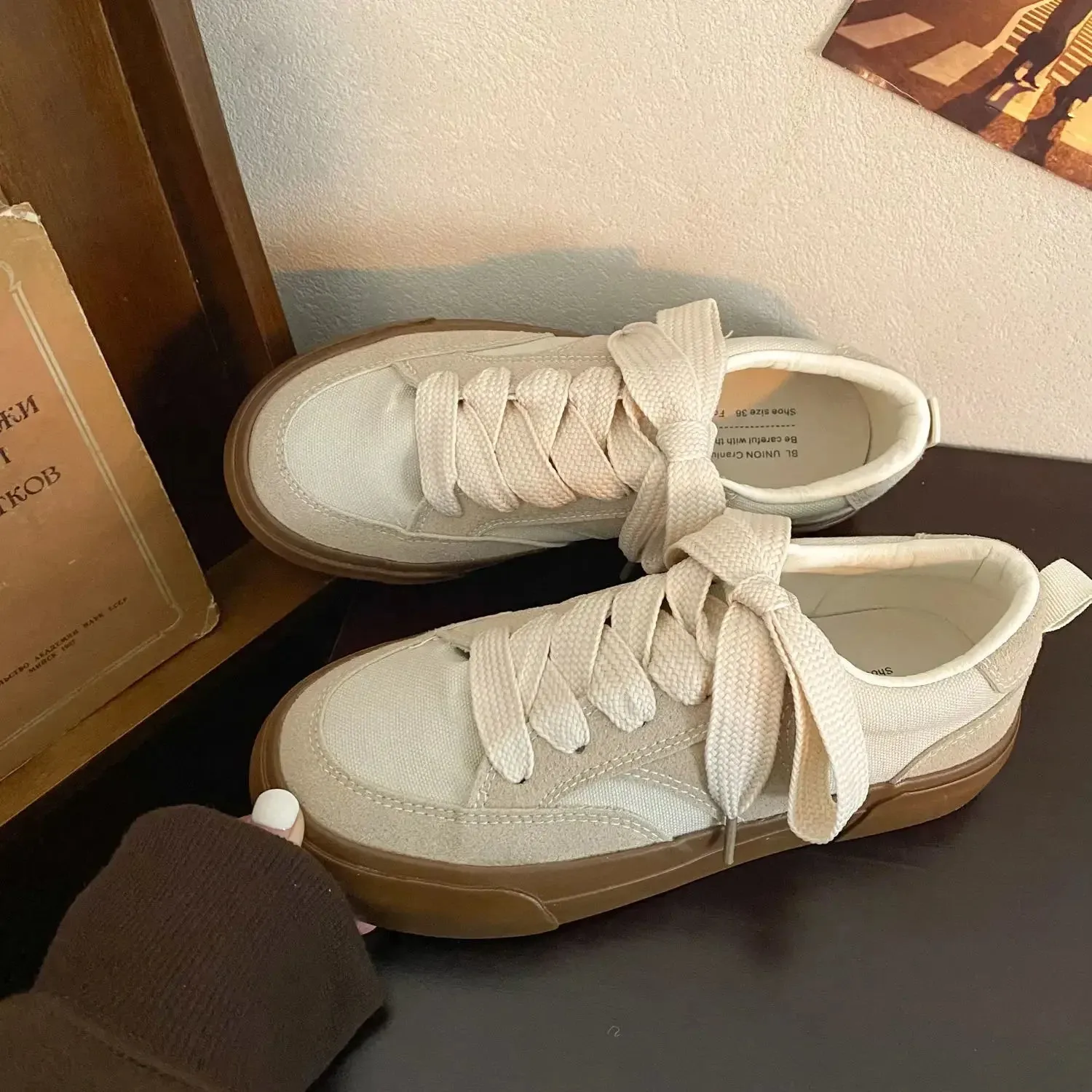 binfenxie  - Platform Women Vulcanize Shoes Sneakers Casual Flats 2023 Spring Tennis Female Basket Running Canvas Footwear