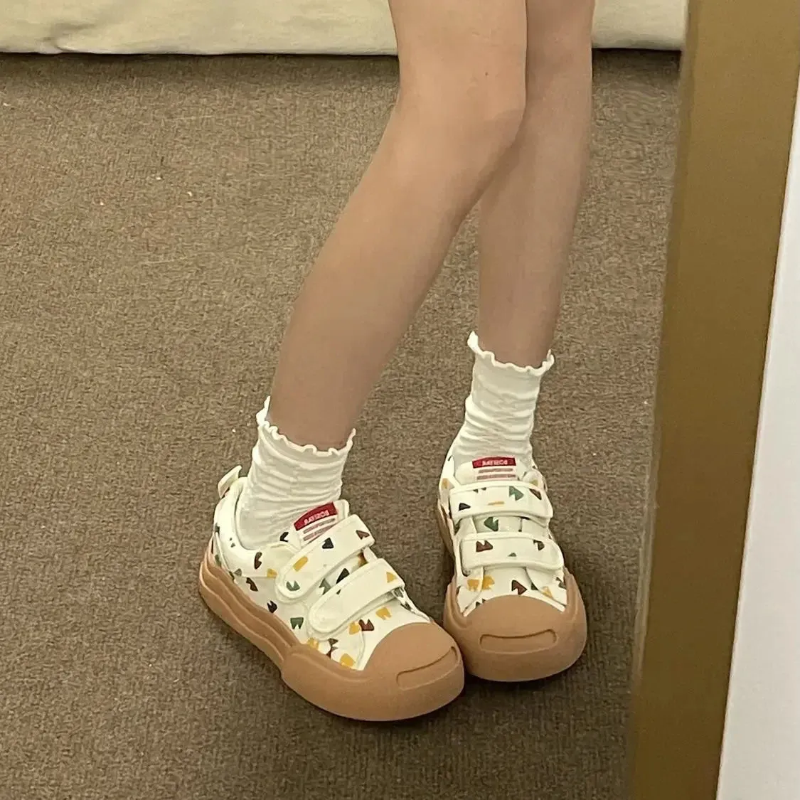 binfenxie  -  Woman Kawaii Vulcanize Sneakers White Canvas Shoes Casual Platform Tennis Female Flats Vintage Cute Korean Footwear Spring