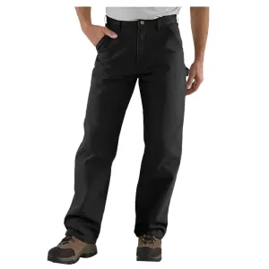 Carhartt® B11-BLK 31X30 Men's Utility Work Pants, 31 Waist, 30 Length, Loose Fit, Black, Cotton
