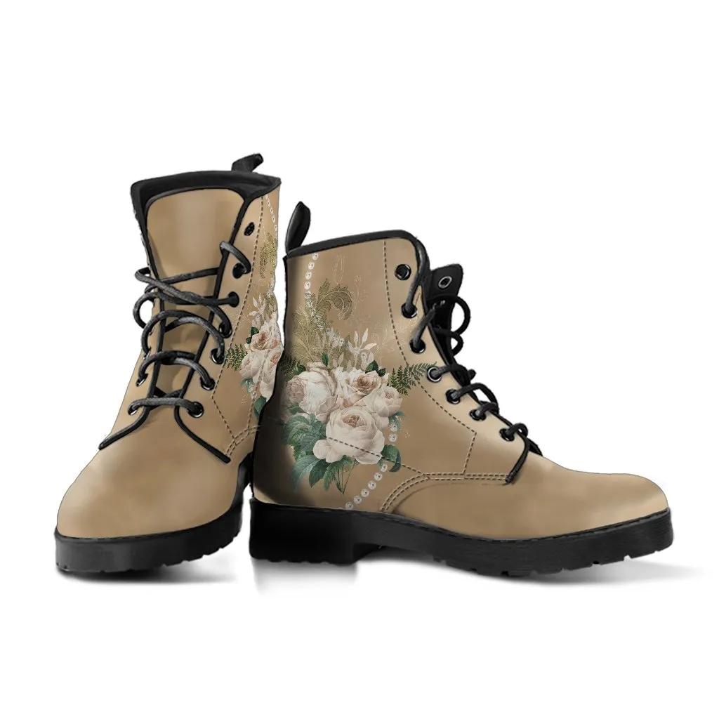 Combat Boots - Beautiful Flowers #23 | Custom Shoes, Women's Boots, Aesthetic Shoes, Boho Shoes, Vintage Style Shoes, Sorority Shoes