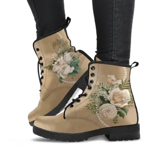 Combat Boots - Beautiful Flowers #23 | Custom Shoes, Women's Boots, Aesthetic Shoes, Boho Shoes, Vintage Style Shoes, Sorority Shoes