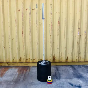 Elite 150kg Bumper Plate Pack   15kg Fractional Plates   20kg Barbell