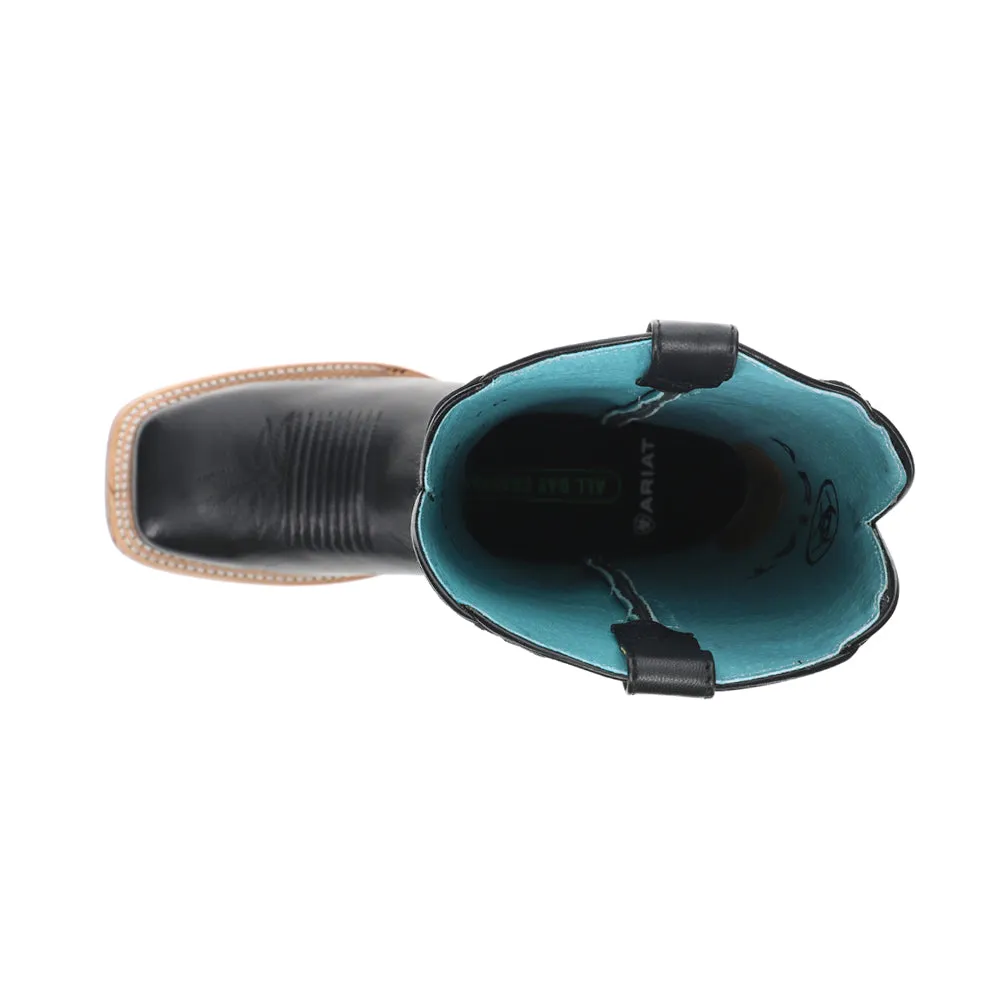 Frontier Tilly Embroidered Square Toe Pull On Cowboy Boots