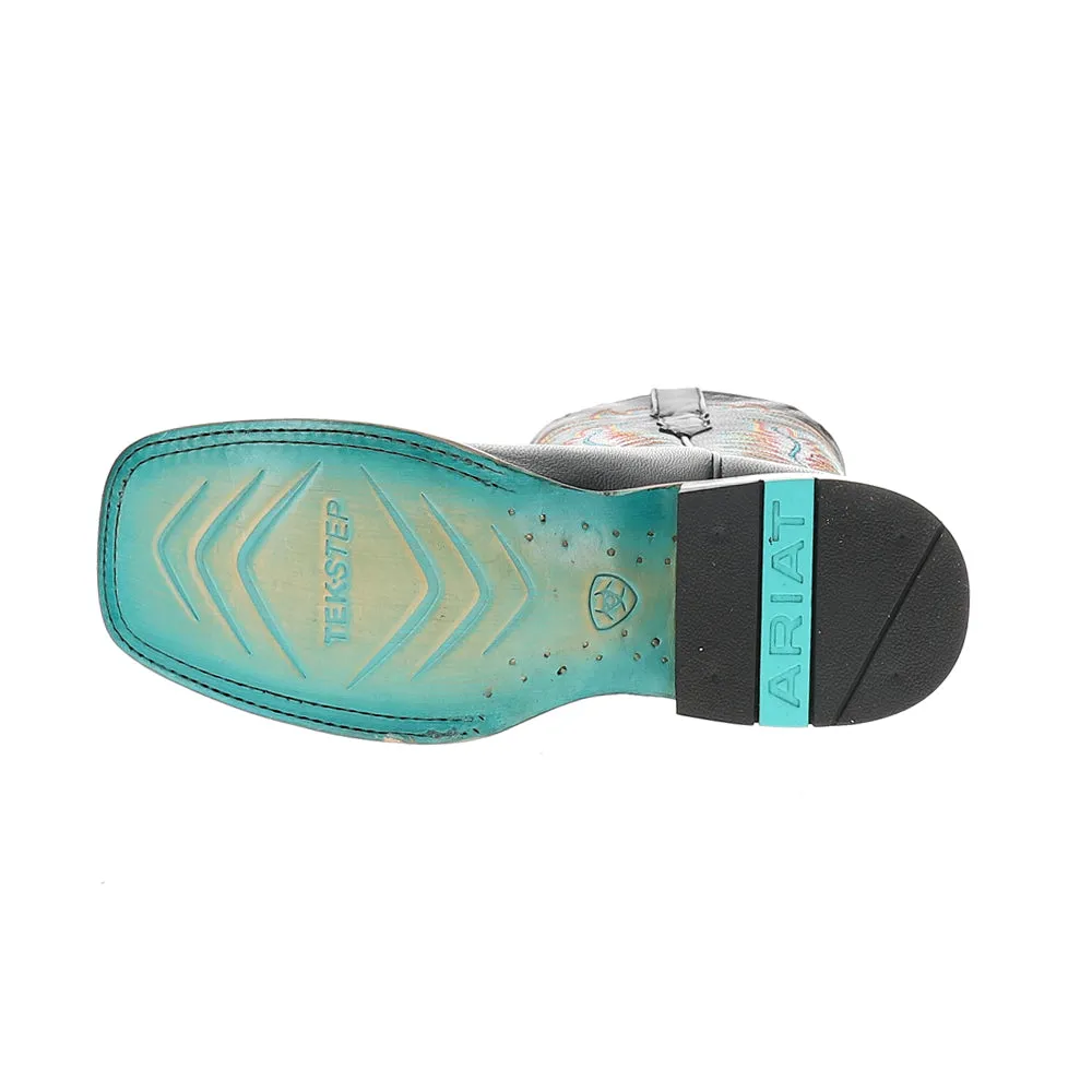 Frontier Tilly Embroidered Square Toe Pull On Cowboy Boots