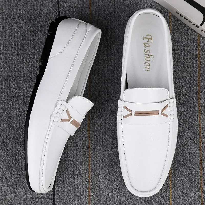 Hnzxzm Genuine Cow Leather Loafer Casual Shoes Loafers for Men Slip on Shoes Driving Flats Casual Moccasins for Men Dress Party Loafers