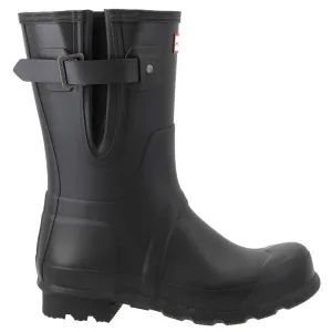 Hunter Mens Boots Original Side Adjustable Short Casual Wellington Rubber - UK 7