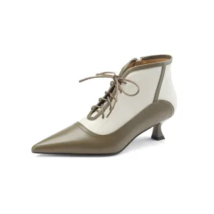 Irina Pointed Toe Lace up Boots