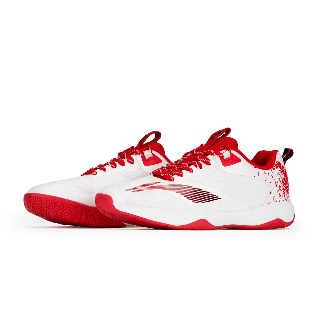 Li-Ning Hypersonic Badminton Shoes - White/Red