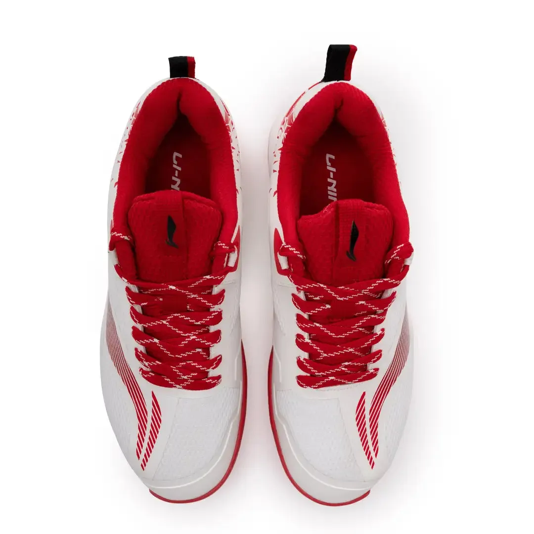 Li-Ning Hypersonic Badminton Shoes - White/Red