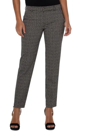 Liverpool Kelsey Trouser (29 inch inseam) (black/tan lattice print)