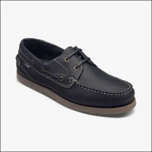 Loake Lymington Navy Nubuck Boat Shoe@