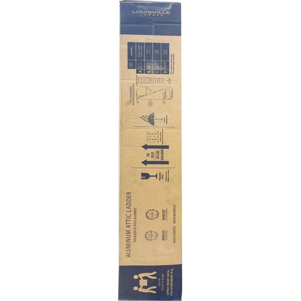 Louisville AL2540MG Aluminum Attic Ladder "Elite" 375Lbs. 25" (AA2540MG )