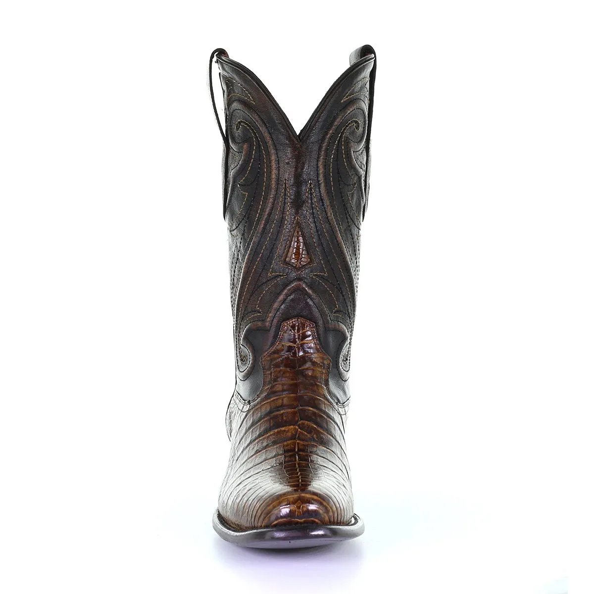 M2182 - Montana brown dress cowboy caiman boots for men