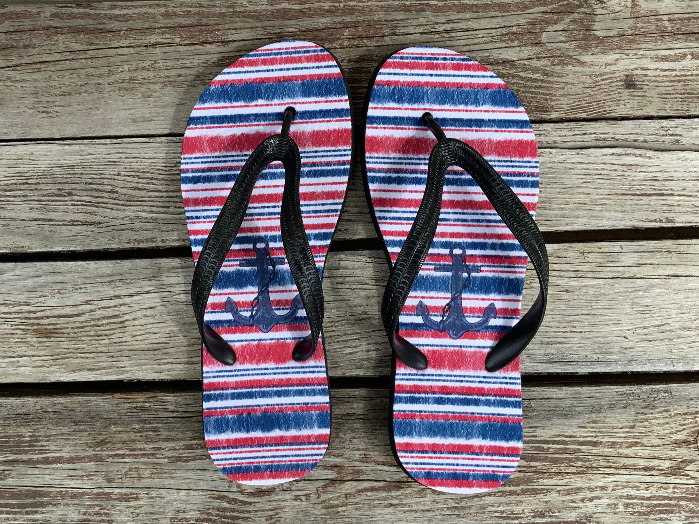 Marine Stripe anchor sandals