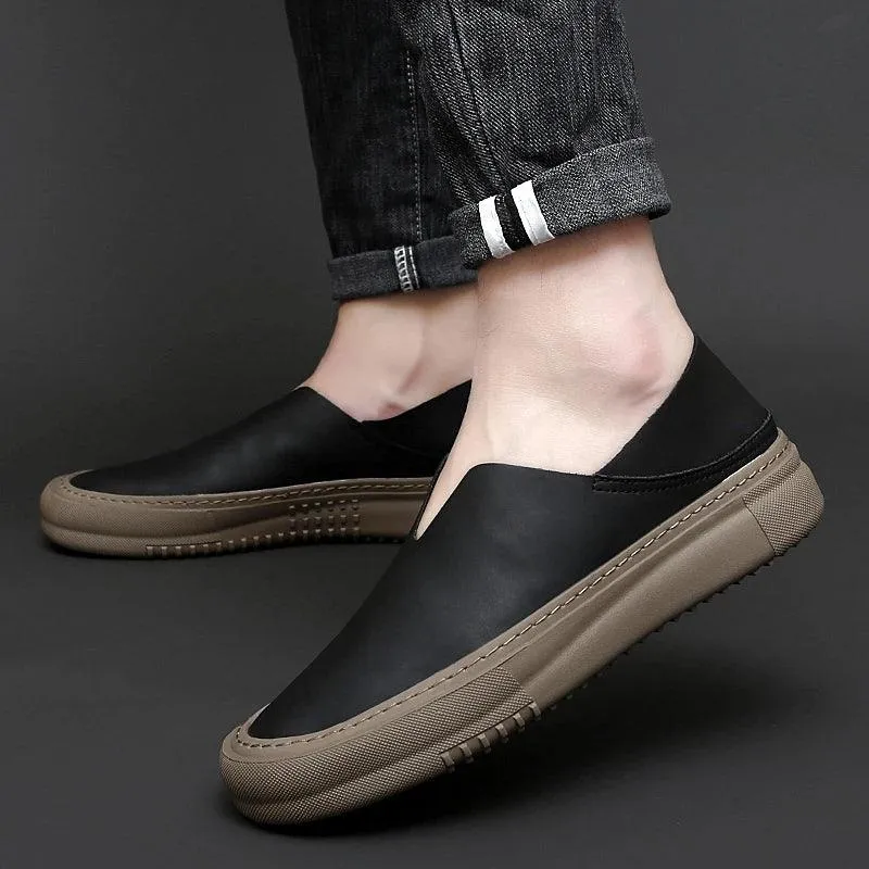 Men's Casual Shoes - Leather Sneakers Moccasins Loafers - TSS200