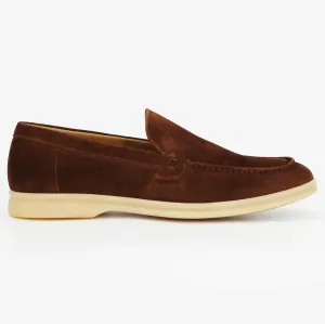 Men's moccasin in calf leather suede terra (GRUElite-10)