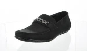 MEN'S SHOES BLACK PU MOCCASINS OH1802-11
