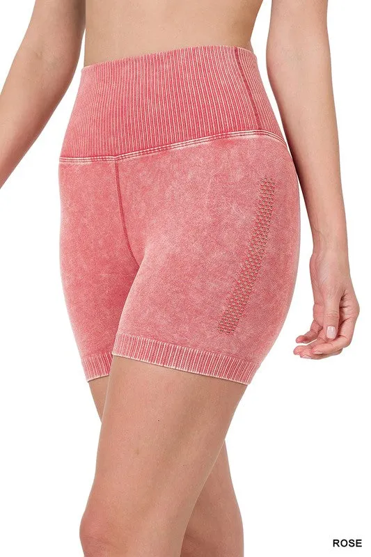 Mineral Wash Seamless Biker Shorts | FINAL SALE