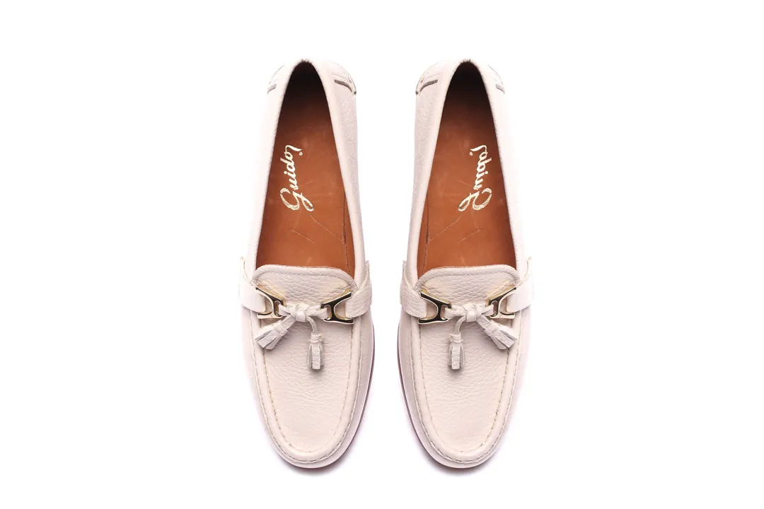 Mocasín 5319 with Tassels Ivory