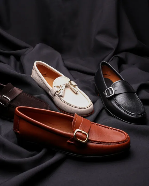 Mocasín 5319 with Tassels Ivory