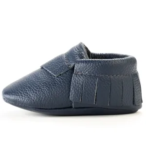 Navy Baby Moccasins