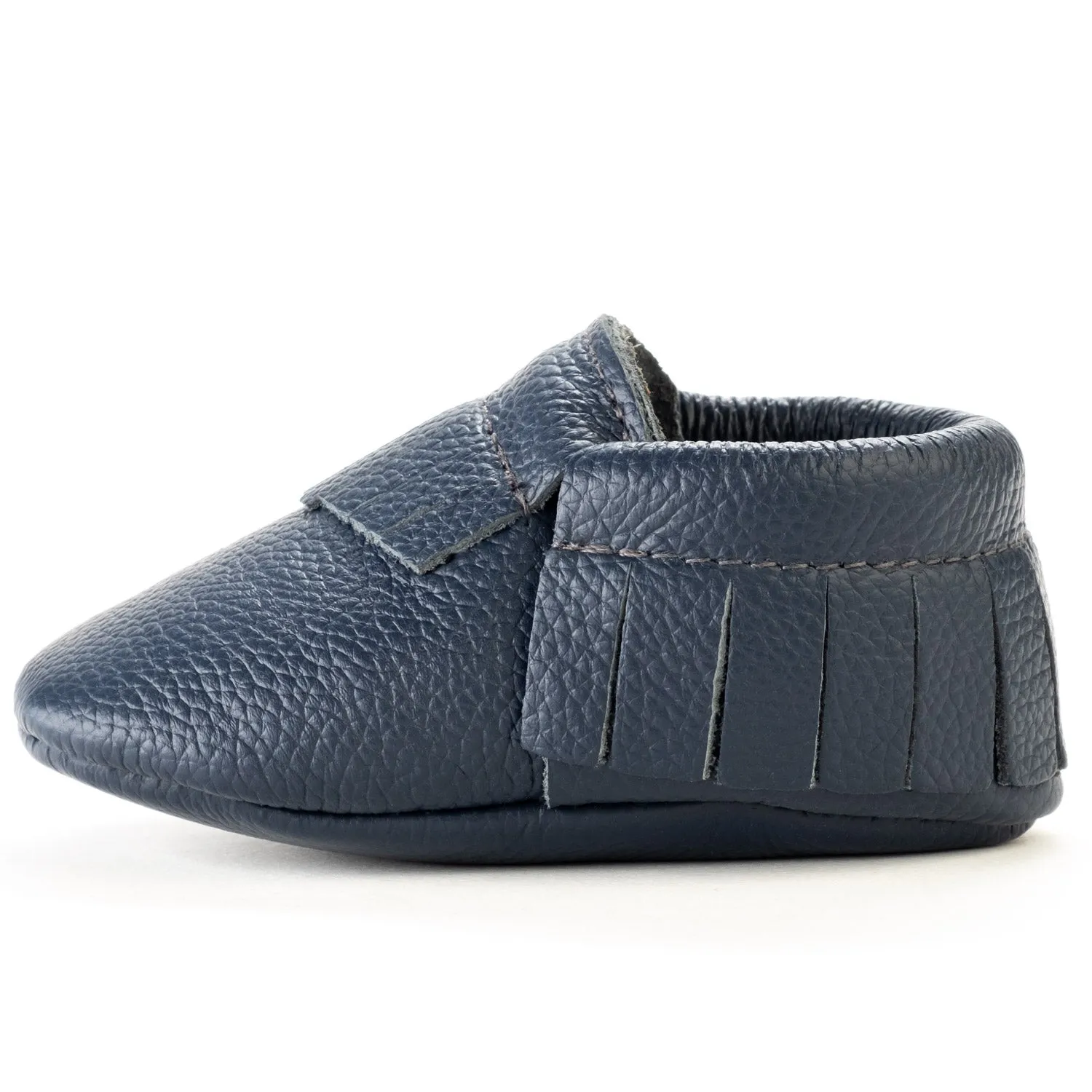 Navy Baby Moccasins