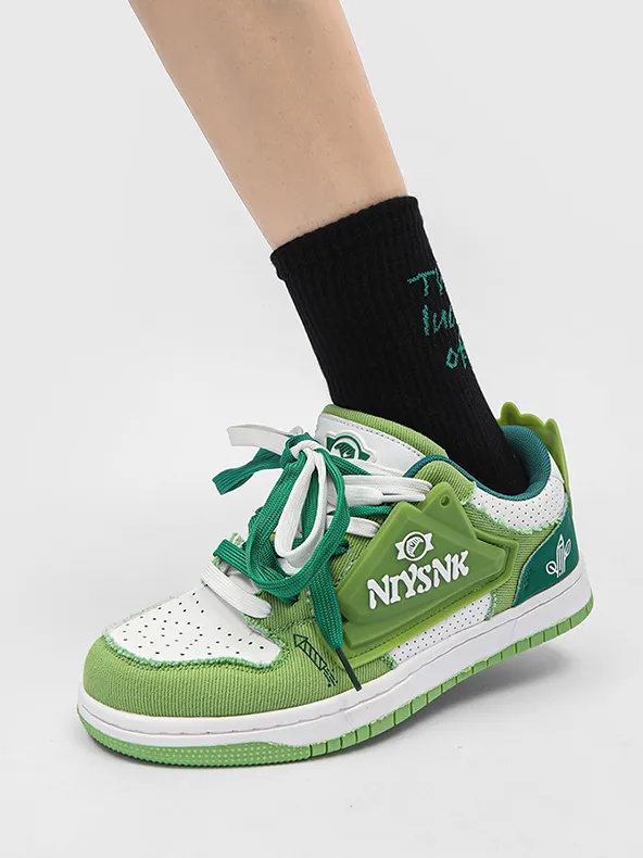 Niceprimes Contrast Color Avocado Breathable Sneaker