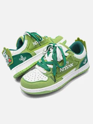 Niceprimes Contrast Color Avocado Breathable Sneaker