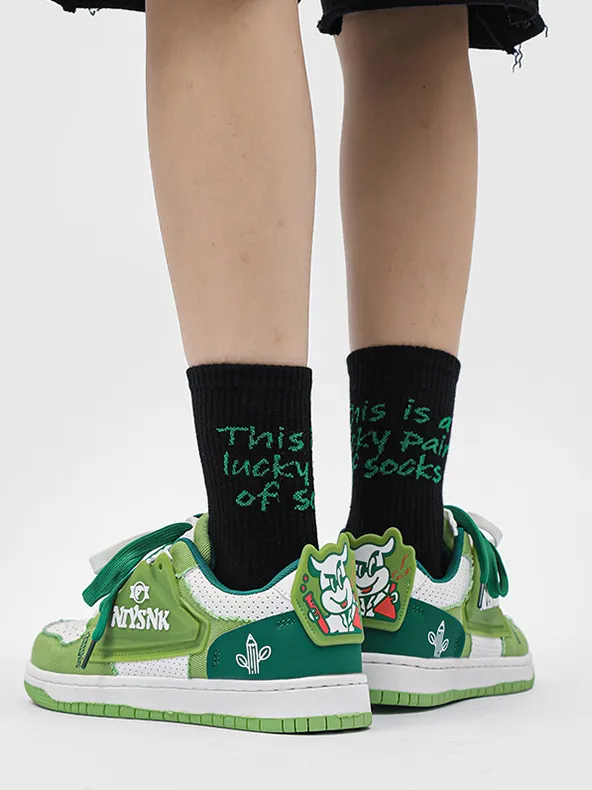 Niceprimes Contrast Color Avocado Breathable Sneaker