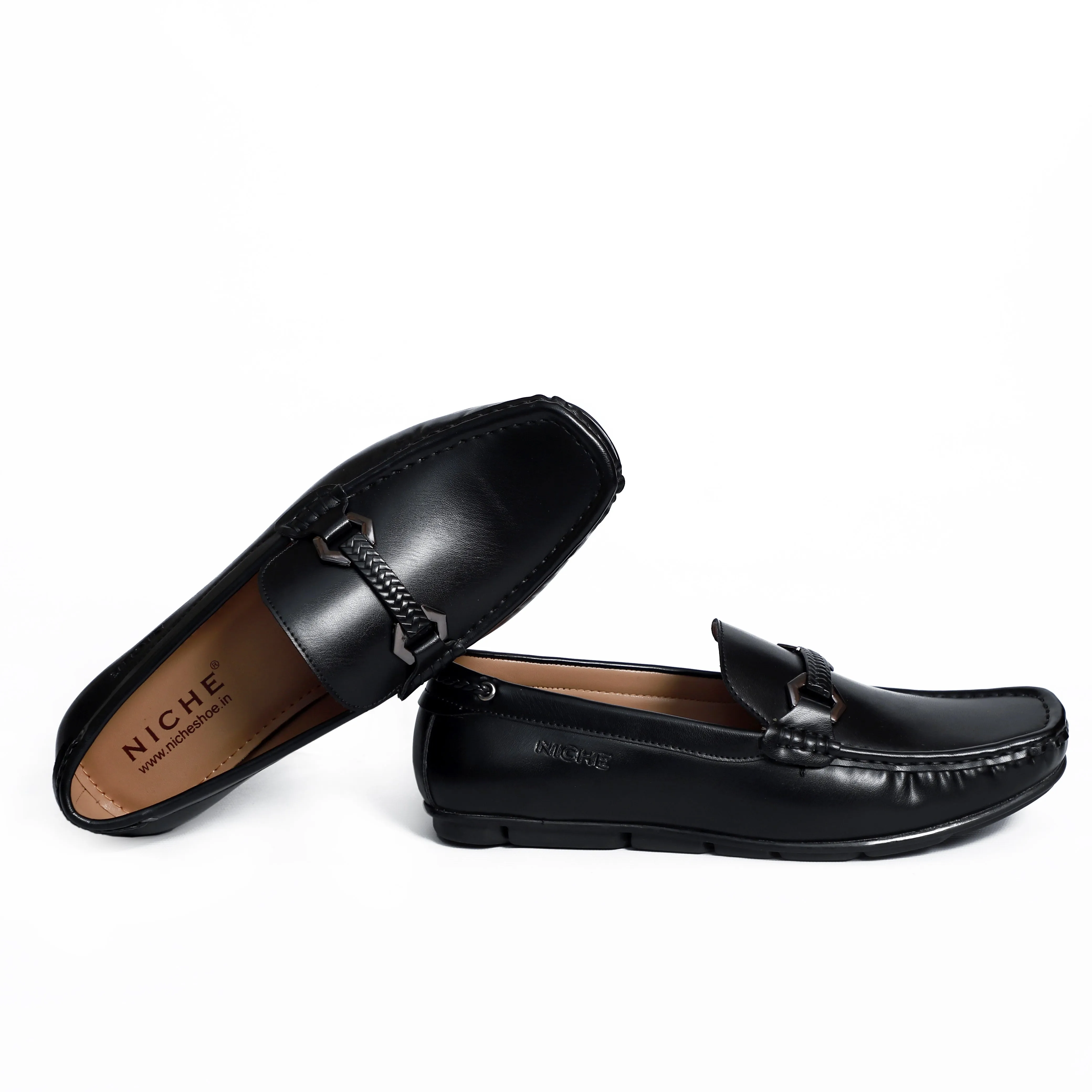 NICHE Black Luxuriant Moccasin - Drving loafer