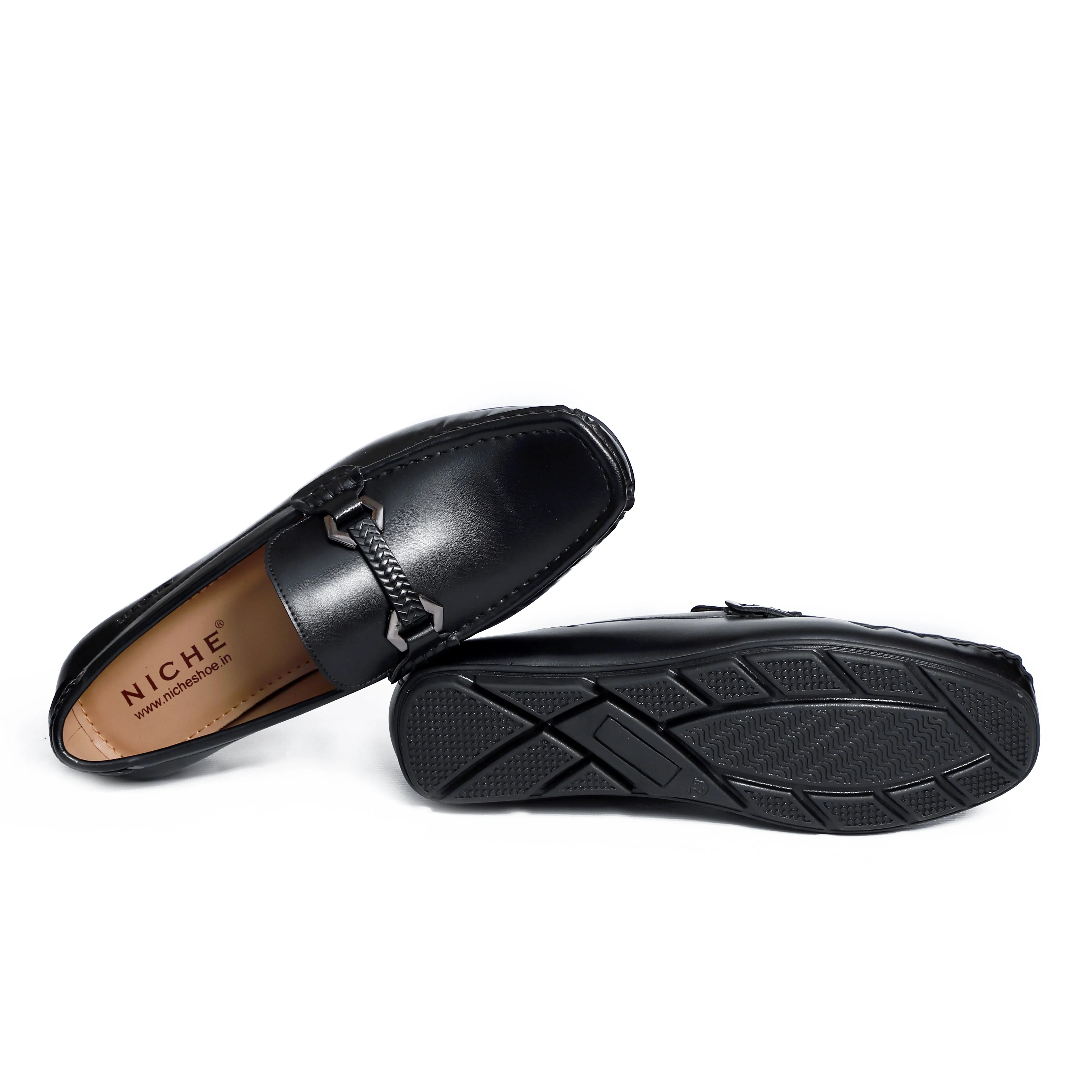 NICHE Black Luxuriant Moccasin - Drving loafer