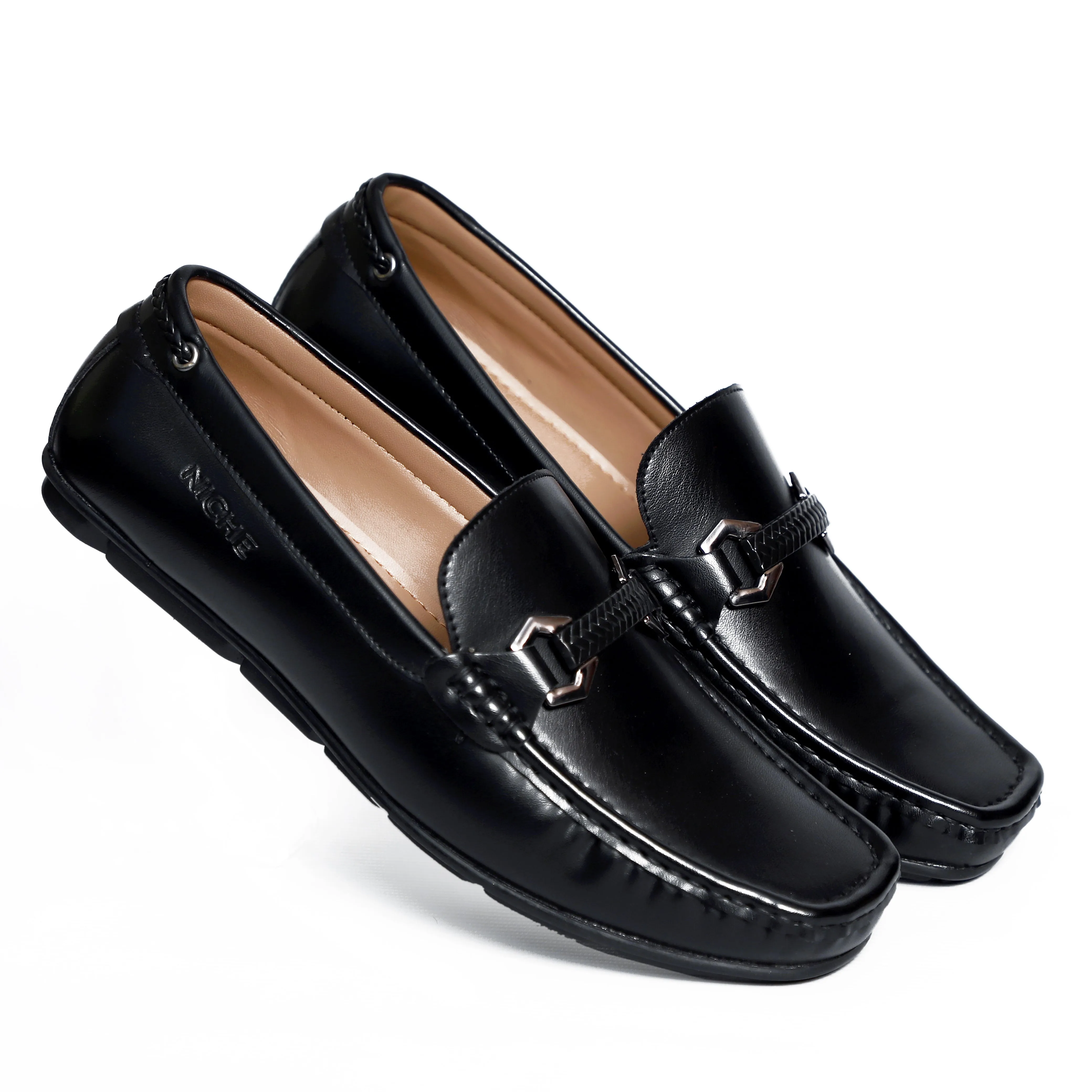 NICHE Black Luxuriant Moccasin - Drving loafer