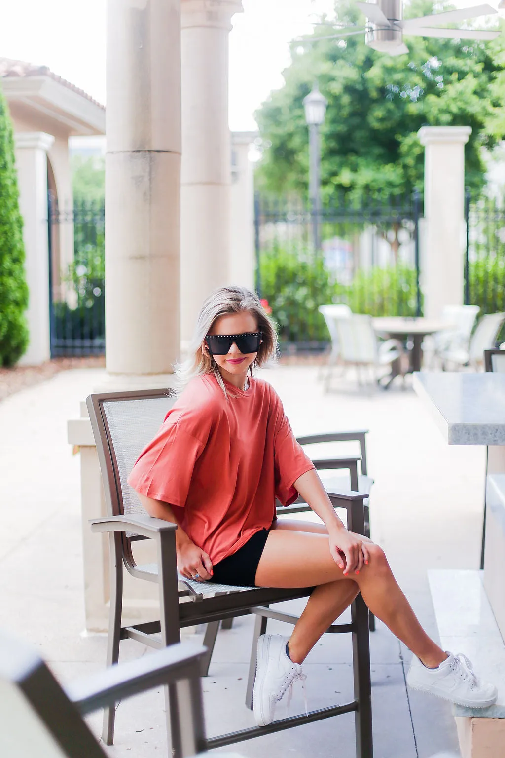 Orange Oversized Basic T-Shirt