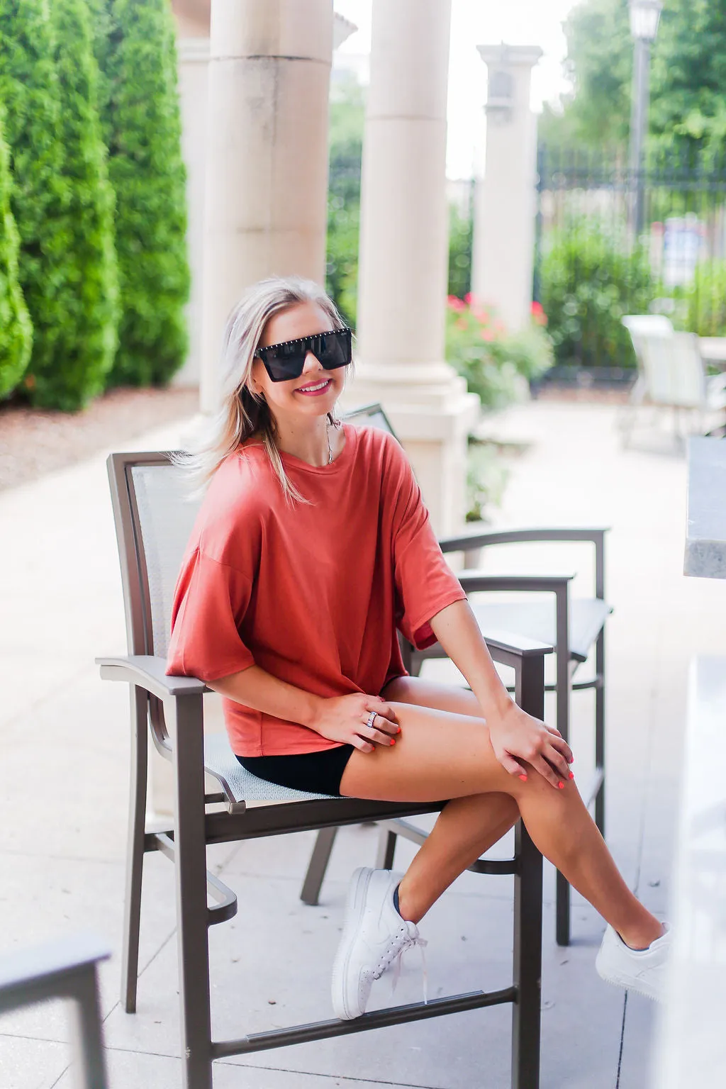 Orange Oversized Basic T-Shirt