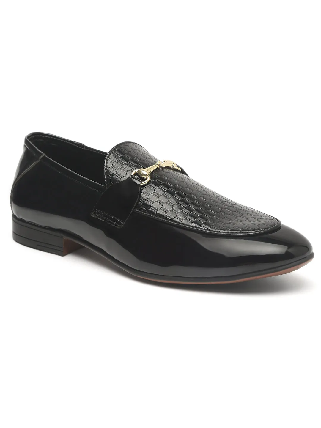 Pelle Albero Black Casual Slip-On Moccasin For Men