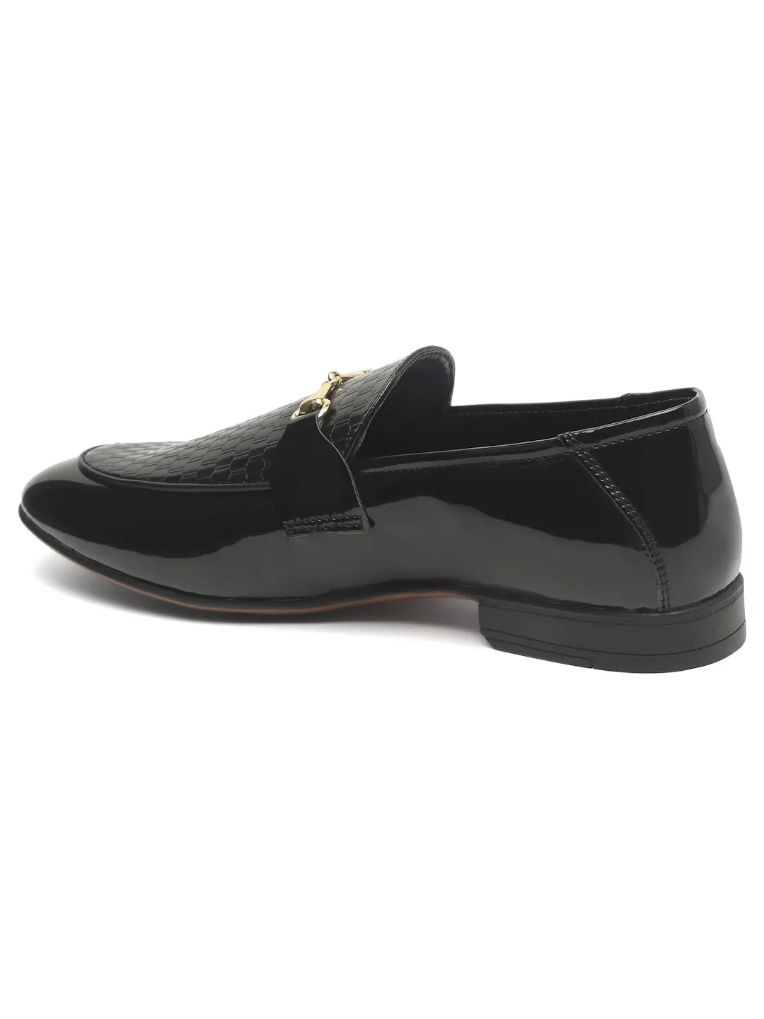 Pelle Albero Black Casual Slip-On Moccasin For Men