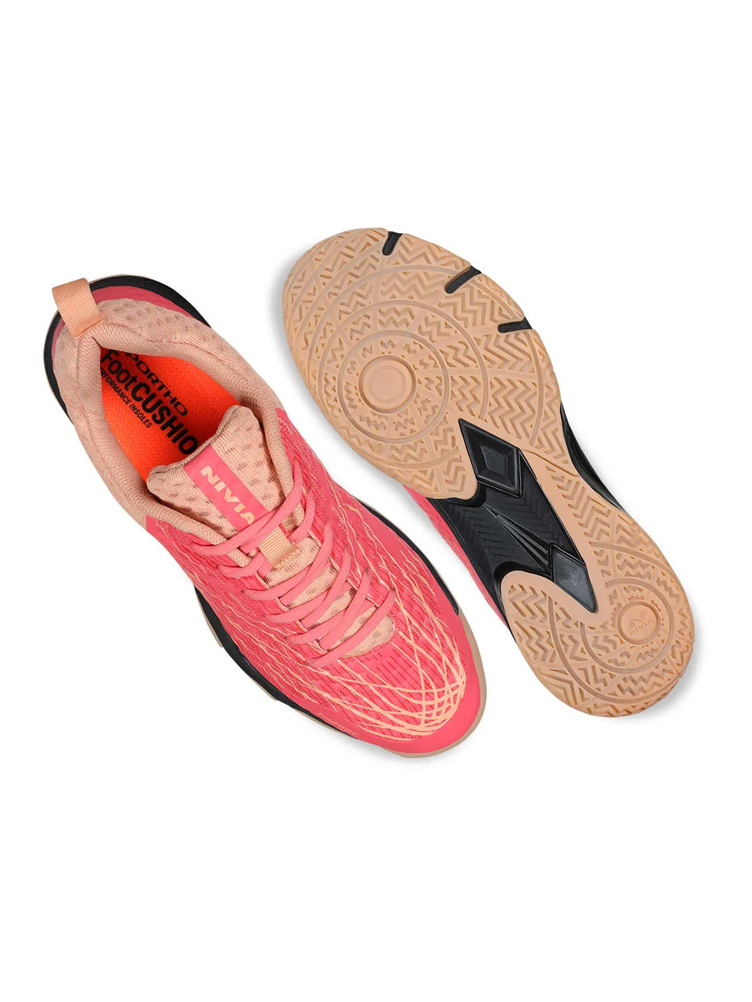 Powerstrike 3.0 Badminton Shoes For Men Peach