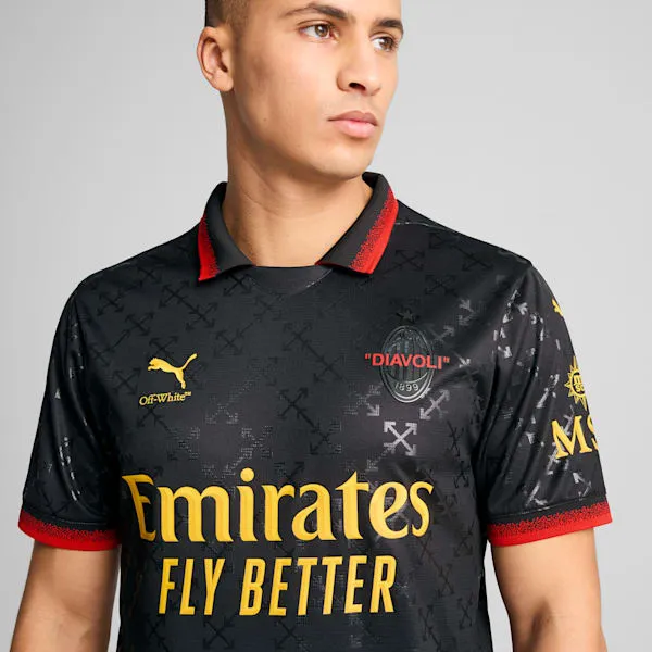 PUMA x CHRISTIAN PULISIC AC MILAN x OFF-WHITE Replica Men's Soccer Jersey - PUMA Black-Power Green